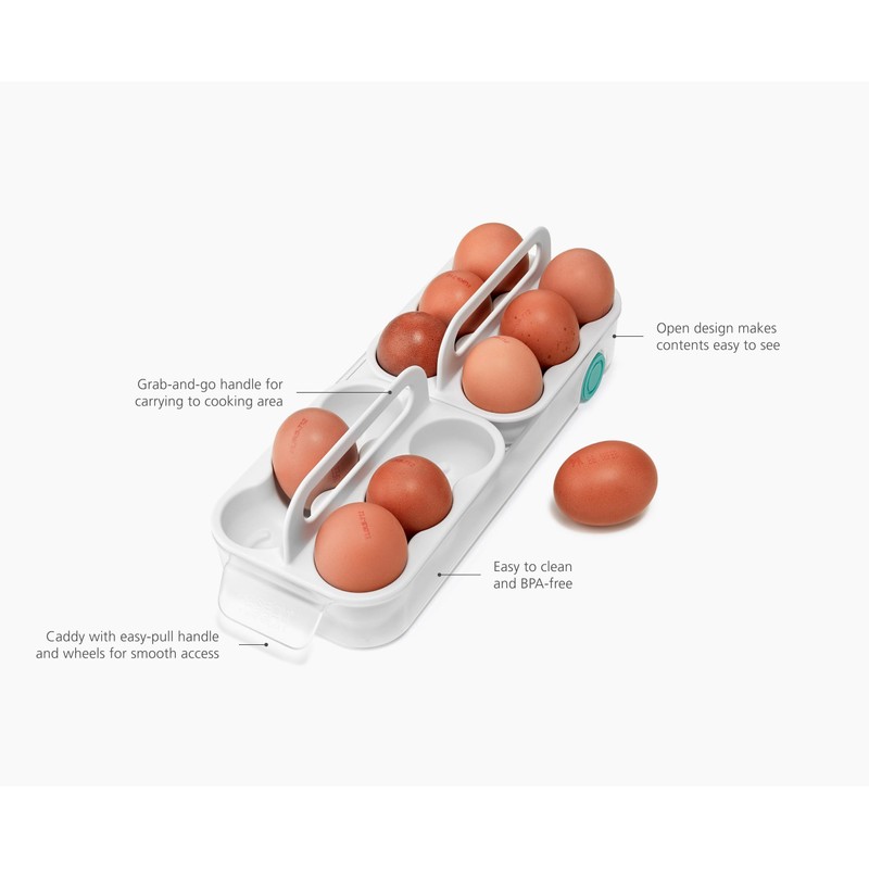 Joseph Joseph FridgeStore Egg Storage Caddy – Holds 12 Eggs,