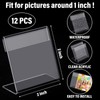 Chunful 12 Pack Clear Acrylic Self Standing Photo Frames Small