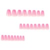 Short Press on Nails Pink Ombre Fake Nails Short Coffin