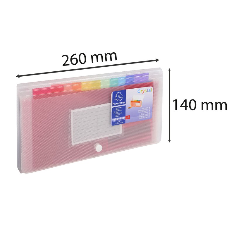 Exacompta 55398E Expander File A4 with Handle / 7 Coloured