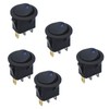 YFFSFDC 5pcs LED Rocker Switch 12V 20A Round Toggle SPST