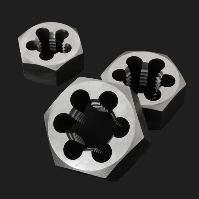 4 x Right Hand Thread Round Die Carbon Steel Manual