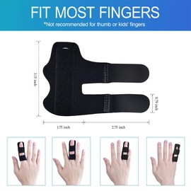 COYUN 5 Stück Fingerschienen, Verstellbare Fingerstütze, Fingerstabilisator mit Eingebautes Aluminiumband für Gebrochene, Verstauchte, Arthritis, Sehnenentzündung und Geschwollene Finger