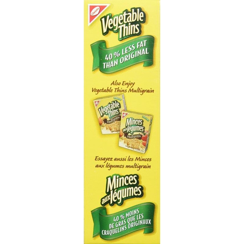 Christie Vegetable Thins, 40% Less Fat, Crackers, 200g/7oz., (3 Pack)