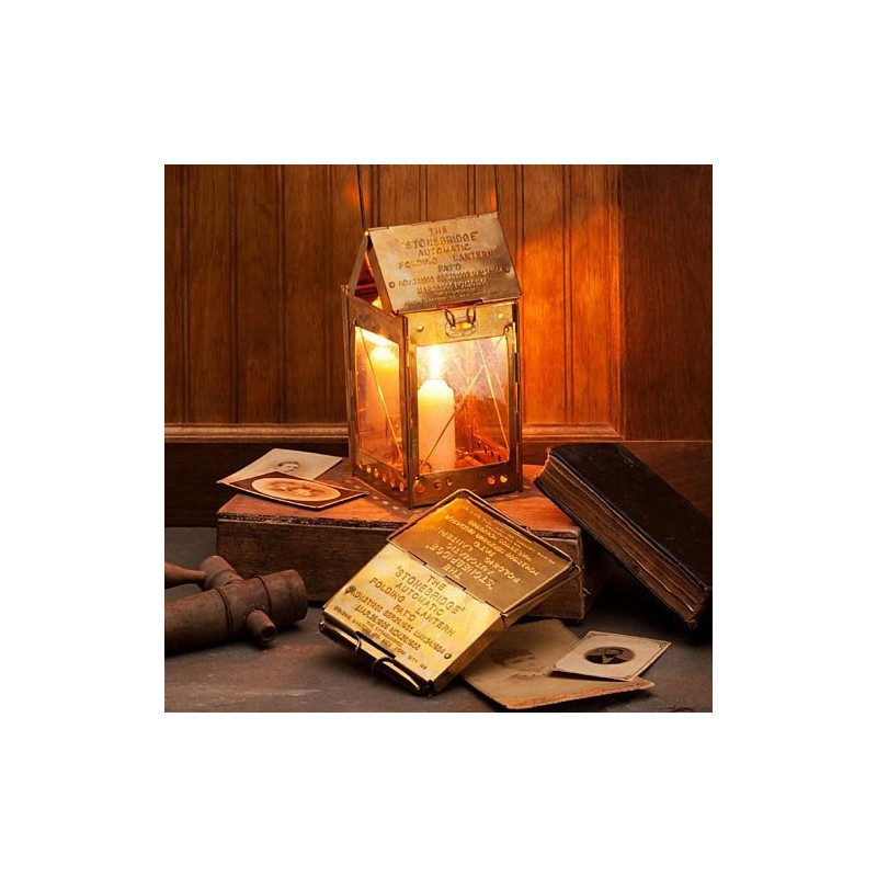 Kings County Tools 真鍮キャンドルランタン ヴィンテージデザイン キャンプに最適 取り付けまたは吊り下げオプション