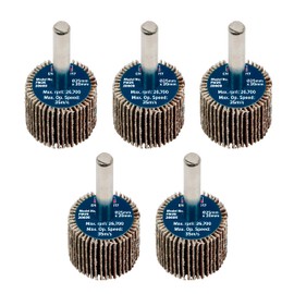 Sealey Ø25 x 20mm Abrasive Flap Wheel Ø6mm Shaft 60Grit - Pack of 5 FW2520605