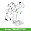 10L0L Golf Cart V-Glide Wiper Switch Assembly, Compatible with Club