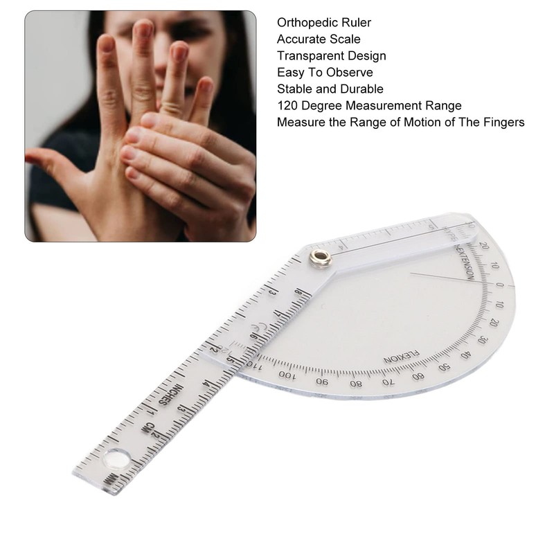 Orthopedic Protractor, Accurate Scale, Orthopedic Ruler, Transparent Accurate Plastic 120