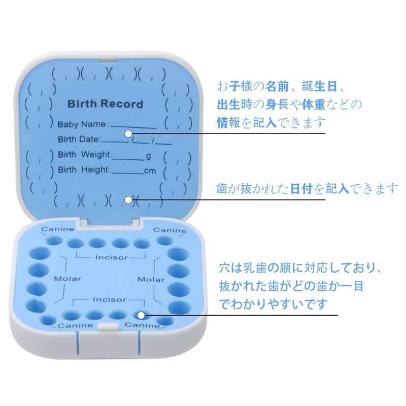 NN.ORANIE Baby Teeth Case, Cute Baby Teeth Box, Compact, Preserving