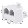 Uvital RJ11 Duplex Wall Jack Adapter Dual Phone Line Splitter