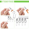 Curtain Hooks for Track, 100 Pcs Metal Curtain Hooks Hanging