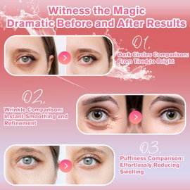 Lktvys Pack of 60 Eye Pads, Eye Pads Against Dark Circles, Eye Bags, Wrinkles, Eye Pad Mask, Suitable for All Skin Types, Especially for Dry, Sensitive, and Dull Eye Skin