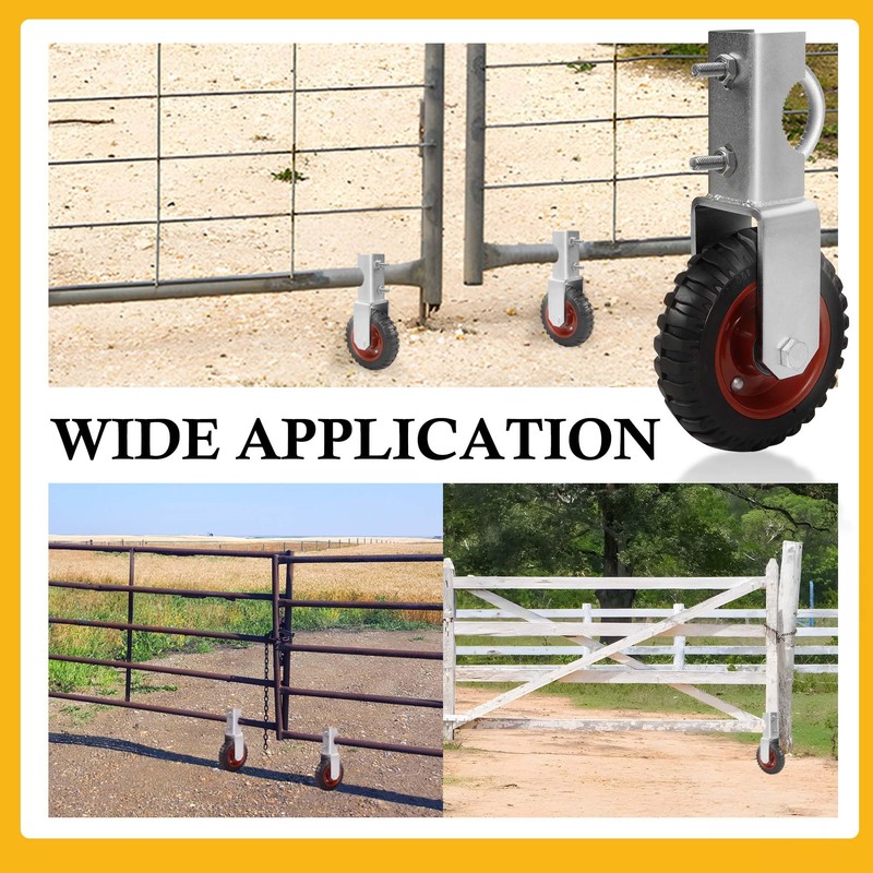 Gate Wheel 6 inch Farm Gate Wheel, 2 Pack Gate