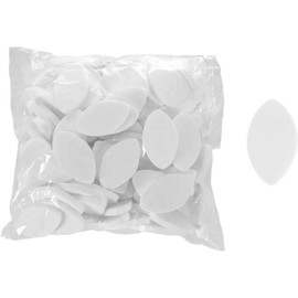 predolo 100 esponjas de práctica con forma de ojo, almohadillas suaves para pestañas postizas, esponjas de maquillaje para salón de belleza, para extensiones, Blanco