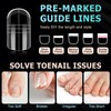 Kiiwah 150 Pcs Toe Nail Forms for Extension & Build,