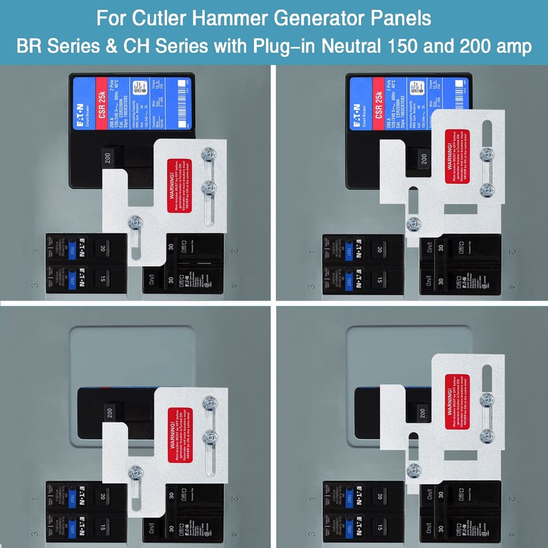 Generator Interlock Kit Compatible with Eaton Cutler Hammer BR SERIES