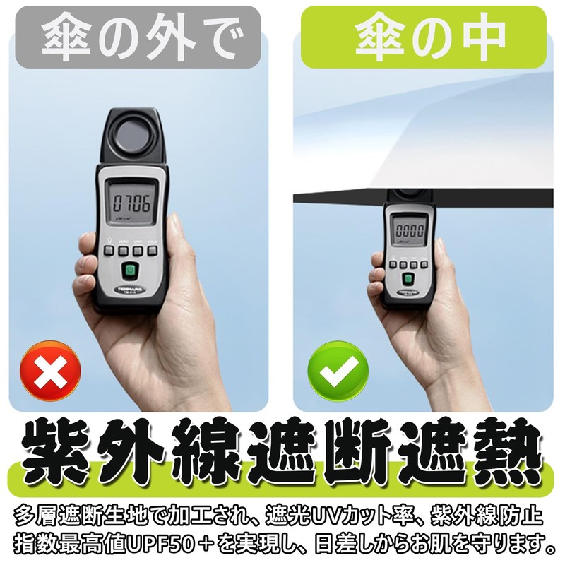 Folding Umbrella, One-Touch Automatic Opening/Closing Umbrella, 100% UV Protection, Light