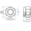 1/4-20 Lock Nut, Nylon Insert Hex Locknuts Locking Hex Nuts,