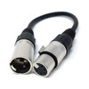 DRUT 20cm short XLR 3 Pin Plug to 5 Pin