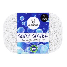 Glengor Soap Saver/Soap Lift-Pack of 2 | Eco-Friendly for Longer Lasting Soap. Perfect for the Bathroom, Kitchen and Shower. Fits Soap Dishes and Holders to reduce mushy soap bars and keep them dry.
