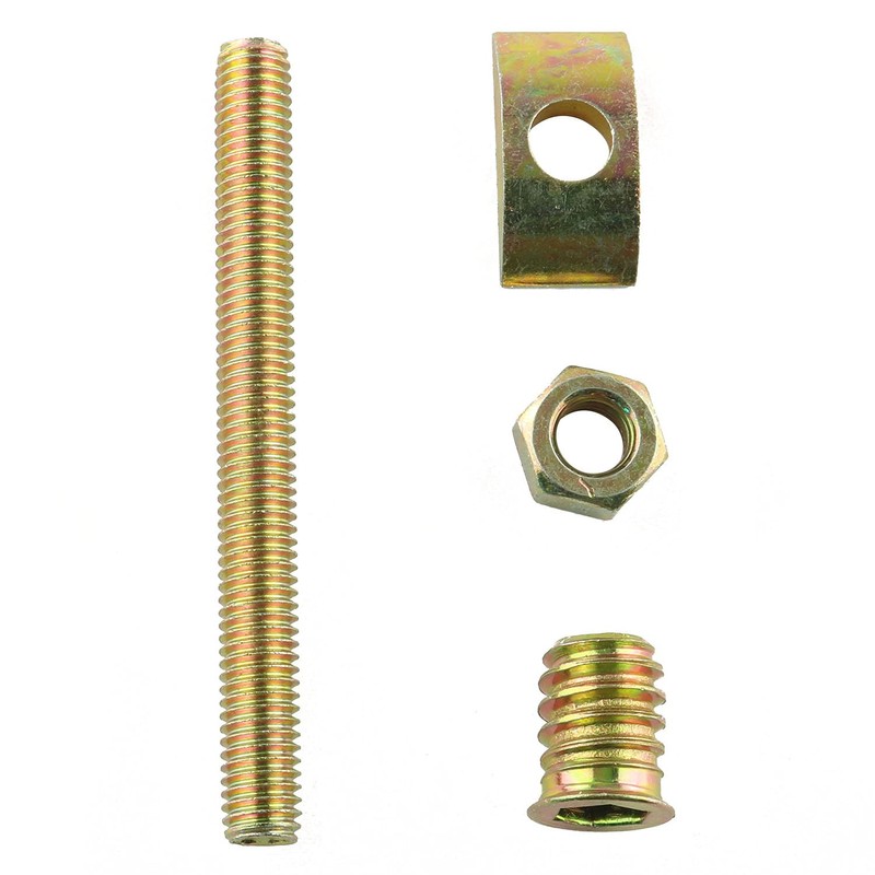 RLECS 8pcs Threaded Rod Connectors Kit 4 in 1 Metal