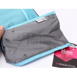 Periea Chelsy Purse Organizer Insert with Handles & 13 Pockets - 3 Sizes (Bright Blue, Medium)