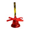 Pack of 12 Red Mini Metallic-Look Christmas Tree Bell Decorations