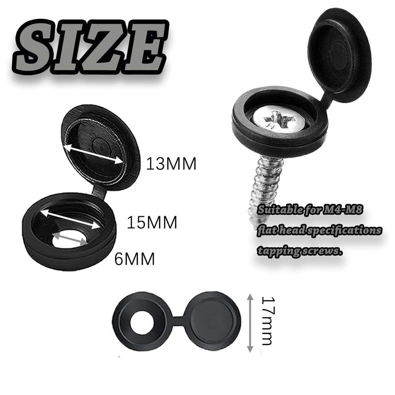 Screw Cover Caps 300pcs Fold Snap Covers Decorative Caps with