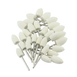 Luo ke 30 Pcs Wool Felt Polishing Bits, 3/32'' Shank Cone Shape Wool Polishing Points for Rotary Tool (8mm,10mm,12mm)