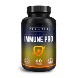 ZENZEI | IMMUNE PRO | Científicamente Formulado con 6 Ingredientes para Aumentar, Reforzar y Mantener - Con Echinacea, Zinc, Vitamina C, Jengibre, Ajo y Orégano | Marca Premium