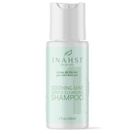 Inahsi Soothing Mint Gentle Cleansing Shampoo | Hair Shampoo for Men, Women, or Kids with Curly Hair | Hair Products for Naturally Curly Hair 2 oz | Made in the USA