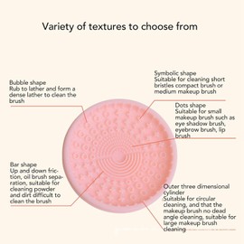 Caja de Limpieza de Brochas de Maquillaje para Cepillo Cosmético Rosa, Caja Limpiadora, Utensilios, Herramientas, Artículos de Herramientas, Esponja para Belleza, Suministros de