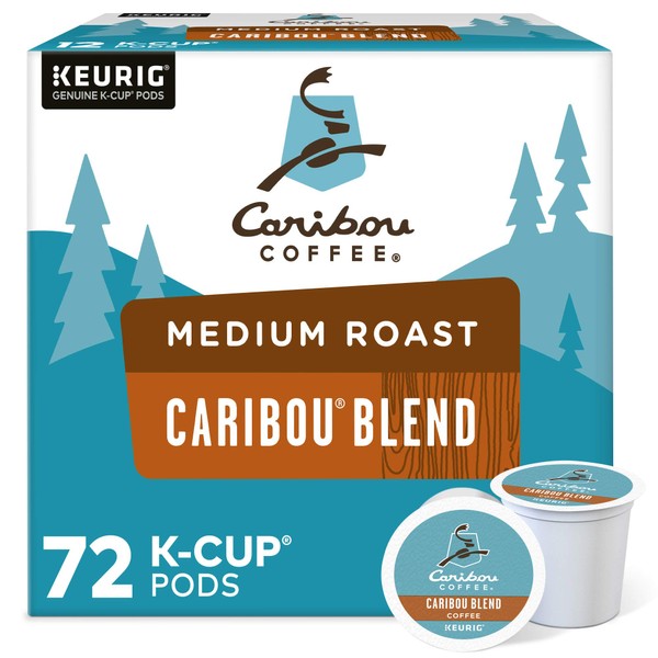 Caribou Coffee Caribou Blend, Single-Serve Keurig K-Cup Pods, Medium Roast Coffee, 12 Count (Pack of 6)