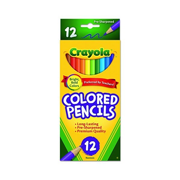 Crayola 68-4012 Colored Pencils, 12-Count, Assorted Colors (Pack of 6)