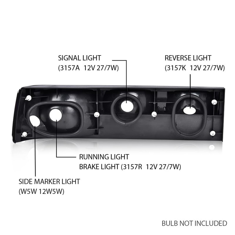 CROSSDESIGN Tail lights Assembly Compatible with 1987-1993 Ford Mustang Rear