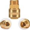 Noosverl Compressed Air Coupling 1/2 Inch, Male Thread, Brass Compressed