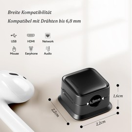 Beiyan Pack of 10 Cable Wall Clips (Black)