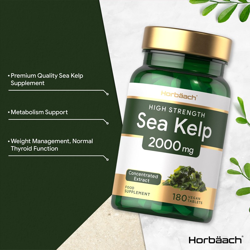 Sea Kelp 2000 mg | 180 Vegan Tablets | Natural