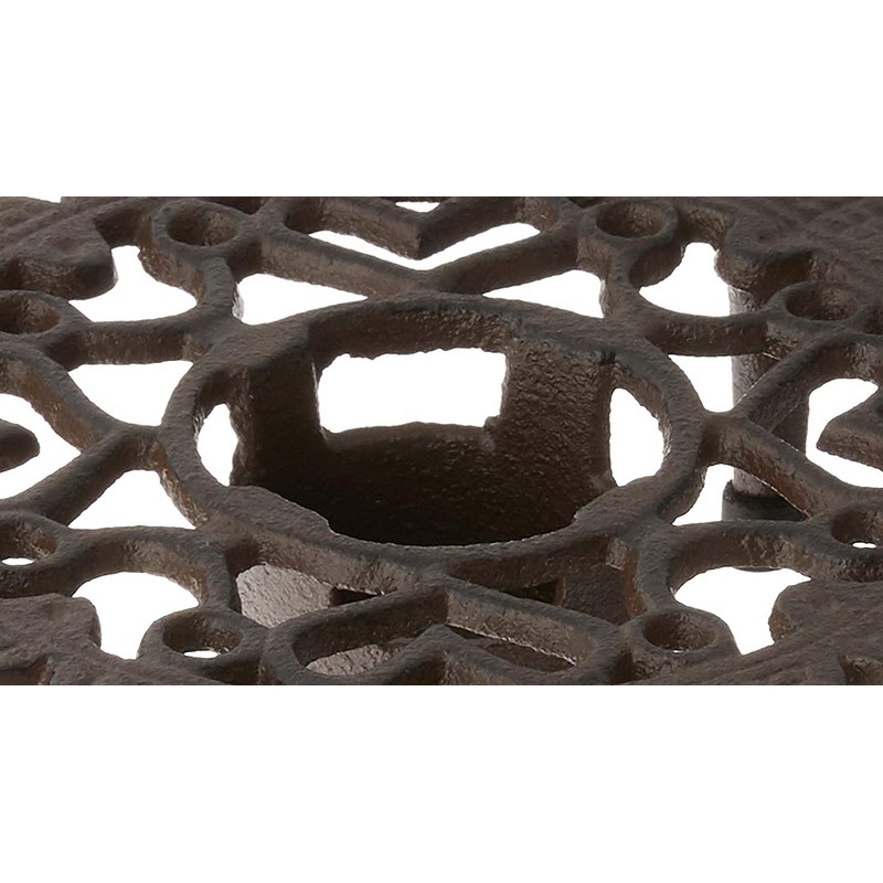 Esschert Design Cast Iron Tealight Warmer ,Brown,21.6 x 14.4 x