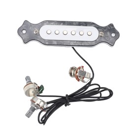 6 String Single Coil Pickup Prewired Electric Guitar Pickup Replacement with Volume and Tone Controls Black Pearl