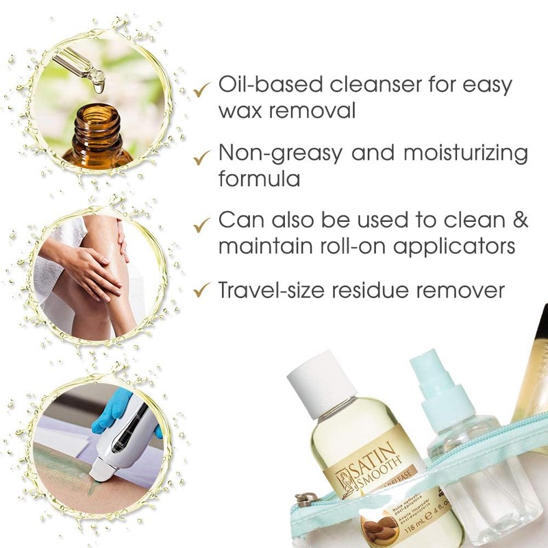 Satin Smooth Release wax residue remover, 4.0 ounce, 4 Fl