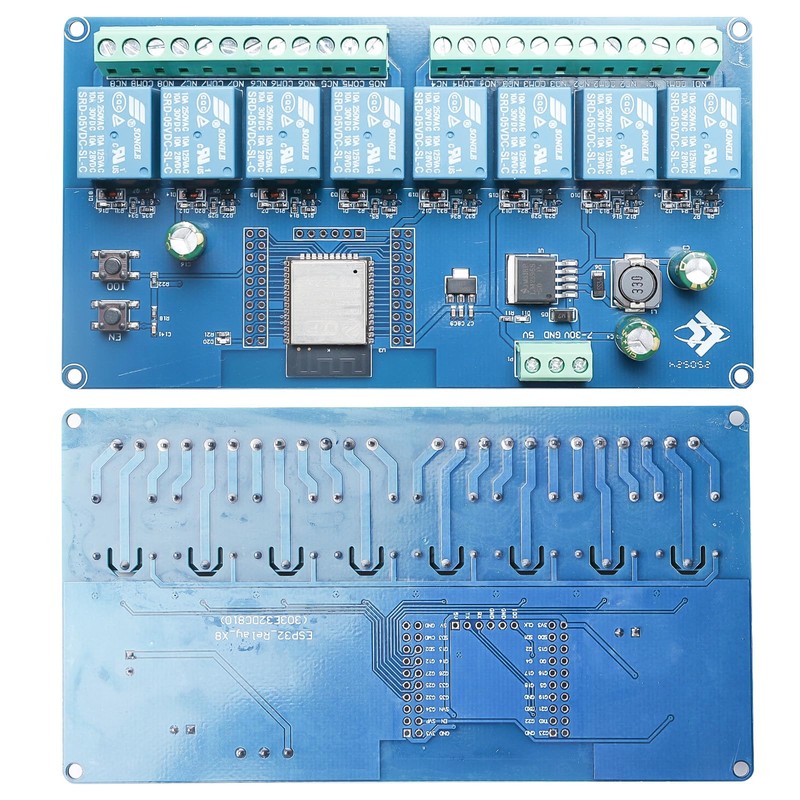 ESP 8-Channel Relay Module, WiFi Bluetooth BLE Module ESP-32 Relay