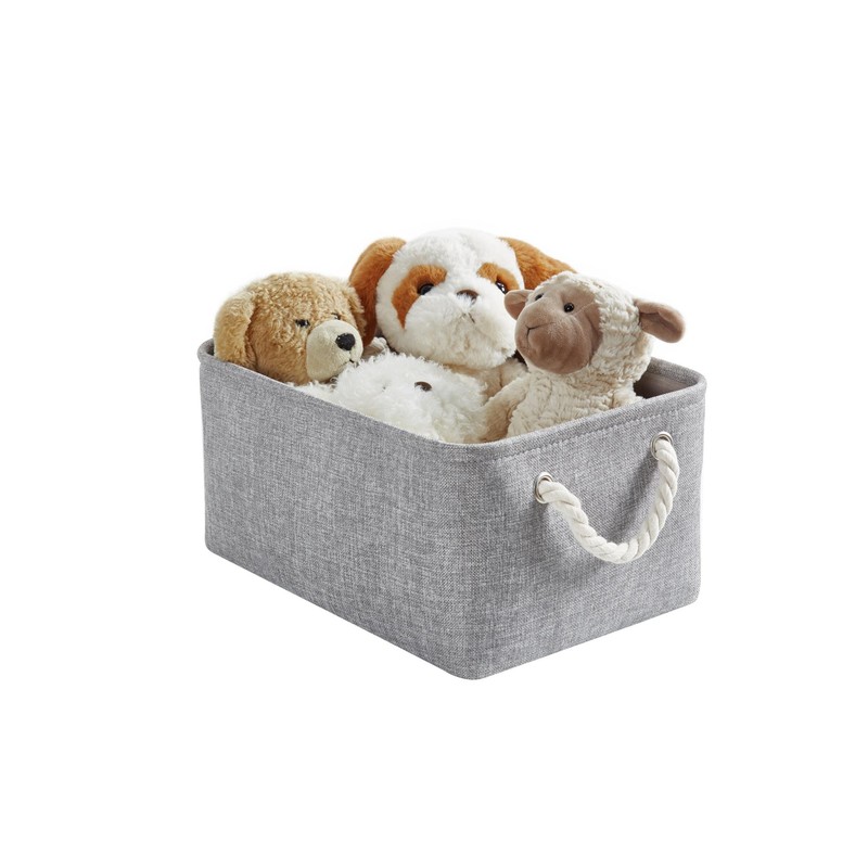 Webeasy Small Storage Box with Handles, Foldable Wardrobe Baskets for