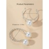 2pcs Shell Pearl Adjustable Wedding Statement Rings for Women Girls