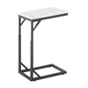Joyofcife C-Shaped End Table, Small Sofa Table with Metal Frame,