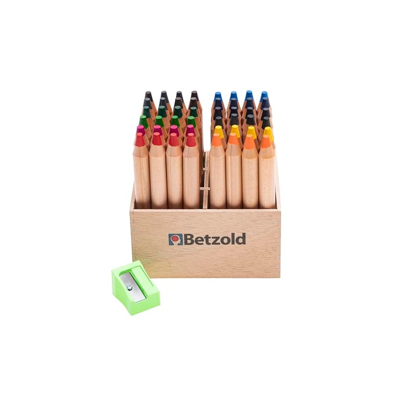 Betzold - Colouring Pencils, 48 Pieces in Wooden Stand, with