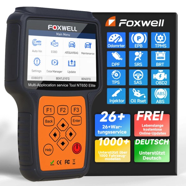 FOXWELL Car Bidirectional OBD2 Scanner Diagnostic Scan Tool Injector Coding