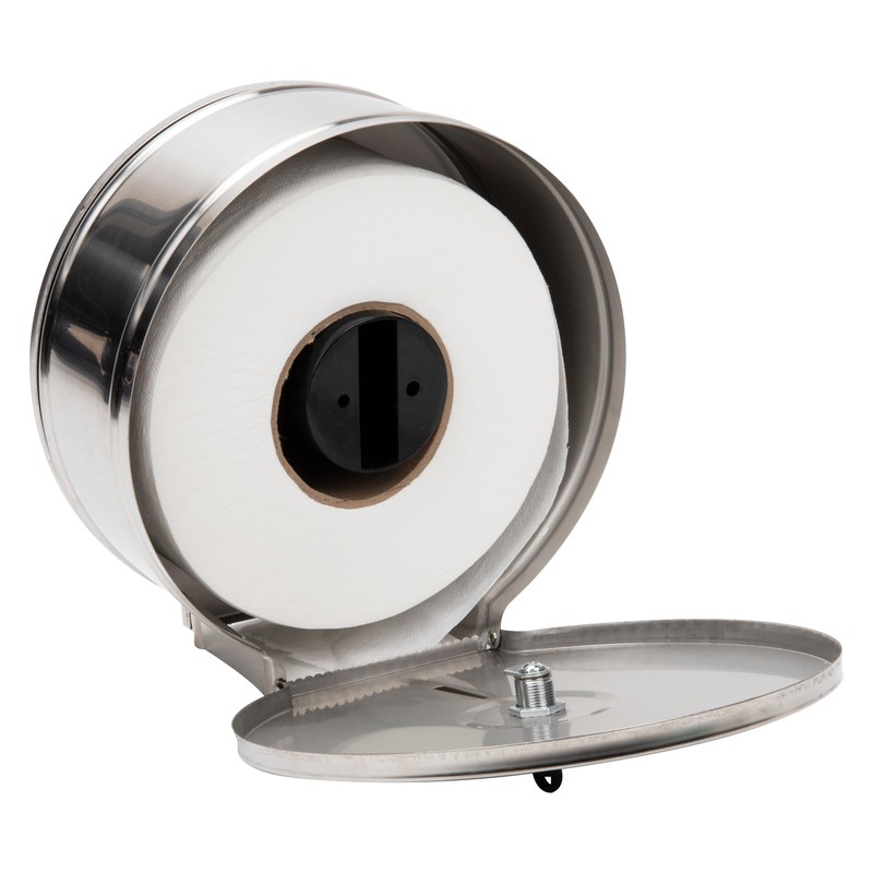 Mind Reader Toilet Paper Dispenser, Wall Mount, Lock with Key,
