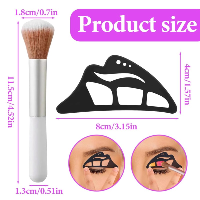 IKOPFLN Eyeshadow Stencil, Pack of 3 Eyeshadow Tools, Eyeshadow Applicator,