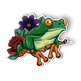 Green Tree Frog Tropical Styling - 5" Magnet for Car Locker Refrigerator